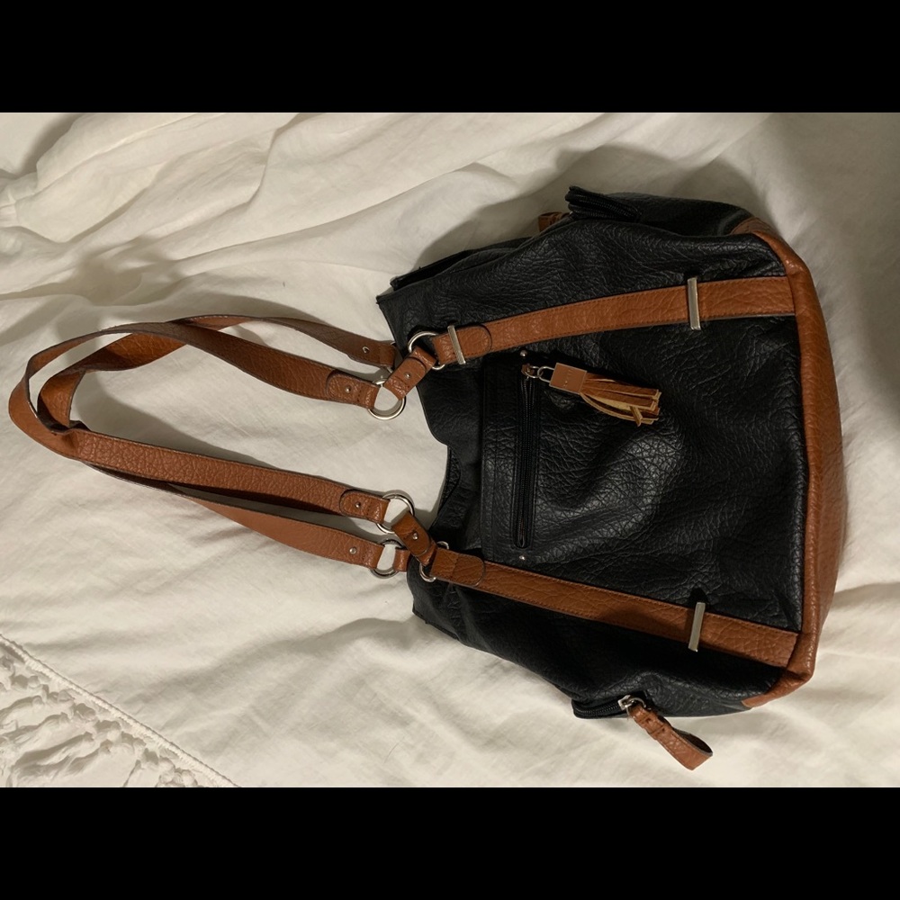 Black and brown purse